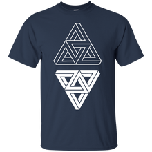 Load image into Gallery viewer, Penrose Triangles on Black T-Shirt - usatodayshirt.com