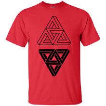 Load image into Gallery viewer, Penrose Triangles on White T-Shirt - usatodayshirt.com