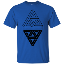 Load image into Gallery viewer, Penrose Triangles on White T-Shirt - usatodayshirt.com