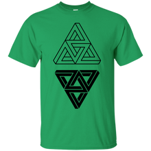 Load image into Gallery viewer, Penrose Triangles on White T-Shirt - usatodayshirt.com