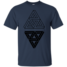 Load image into Gallery viewer, Penrose Triangles on White T-Shirt - usatodayshirt.com