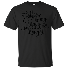 Load image into Gallery viewer, Coffee Is My Happy Thought - Dark Version T-Shirt - usatodayshirt.com