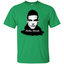 Load image into Gallery viewer, Elliot Alderson: "Hello, friend" Quote (Mr. Robot) T-Shirt - usatodayshirt.com