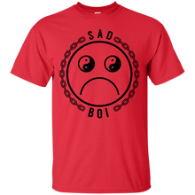 Load image into Gallery viewer, Sad Boi on White T-Shirt - usatodayshirt.com