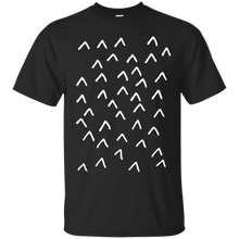 Load image into Gallery viewer, Black and White Minimalist Arrow Mountain Pattern T-Shirt - teecen.com