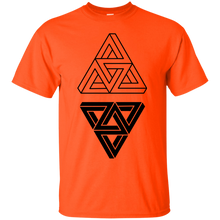 Load image into Gallery viewer, Penrose Triangles on White T-Shirt - usatodayshirt.com