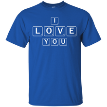 Load image into Gallery viewer, Cute "I Love You" Scrabble Tiles for couples, best friends, family memebers, etc. T-Shirt - usatodayshirt.com