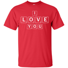 Load image into Gallery viewer, Cute "I Love You" Scrabble Tiles for couples, best friends, family memebers, etc. T-Shirt - usatodayshirt.com
