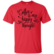 Load image into Gallery viewer, Coffee Is My Happy Thought - Dark Version T-Shirt - usatodayshirt.com