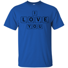 Load image into Gallery viewer, "I Love You" Scrabble Tiles T-Shirt - usatodayshirt.com