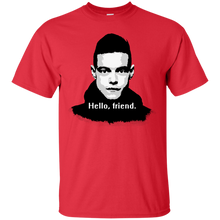Load image into Gallery viewer, Elliot Alderson: "Hello, friend" Quote (Mr. Robot) T-Shirt - usatodayshirt.com