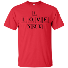 Load image into Gallery viewer, "I Love You" Scrabble Tiles T-Shirt - usatodayshirt.com