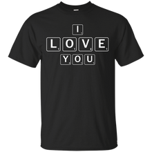 Load image into Gallery viewer, Cute "I Love You" Scrabble Tiles for couples, best friends, family memebers, etc. T-Shirt - usatodayshirt.com