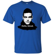 Load image into Gallery viewer, Elliot Alderson: "Hello, friend" Quote (Mr. Robot) T-Shirt - usatodayshirt.com