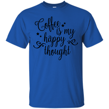 Load image into Gallery viewer, Coffee Is My Happy Thought - Dark Version T-Shirt - usatodayshirt.com